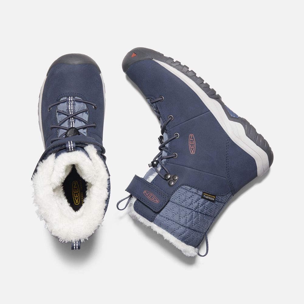 Botas de Invierno Keen Mexico Azules - Niños Hoodoo Iii Waterproof - YZ0394128